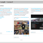 Racer Websites - News Carousel Example - Update Your Site With Your Facebook Page