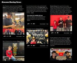 Rowans Racing News Example