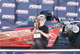 Rowan The Robot Parlett is the Winner of the 2021 PDRA Doorslammer Nationals Champion Rowan The Robot Parlett is the Winner of the 2021 PDRA Doorslammer Nationals Champion