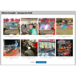 Photo Example - Instagrid style of images pulled from Facebook and Instagram - Racer Websites